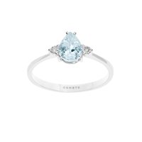 Anello Comete Donna Fantasia Di Acquamarina in Oro Diamante ANQ307